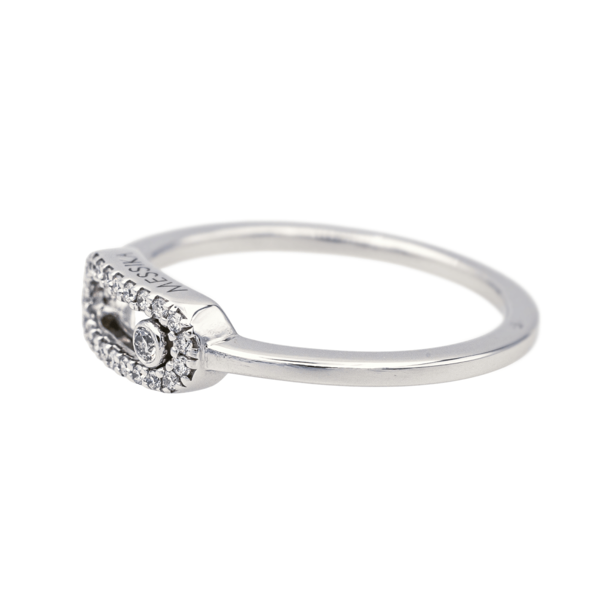 Bague Solitaire MESSIKA "Move Uno" en or blanc et diamants - Castafiore