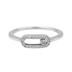 Bague Solitaire MESSIKA "Move Uno" en or blanc et diamants - Castafiore