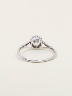 Bague solitaire or blanc diamant 0,70 ct - Castafiore