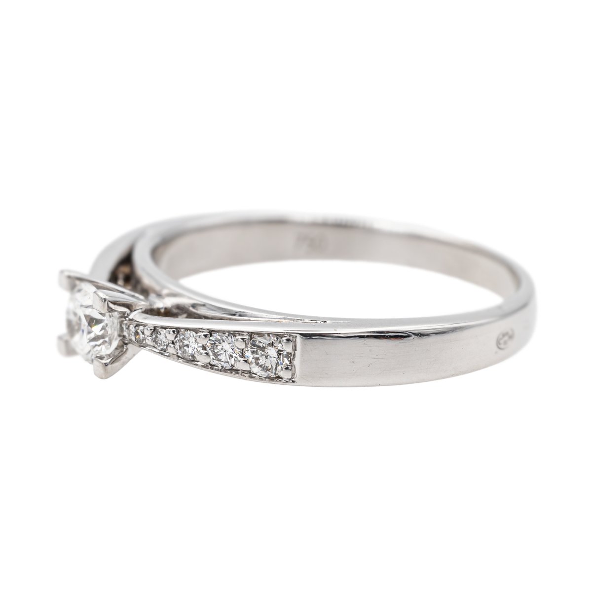 Bague Solitaire Or blanc Diamant - Castafiore