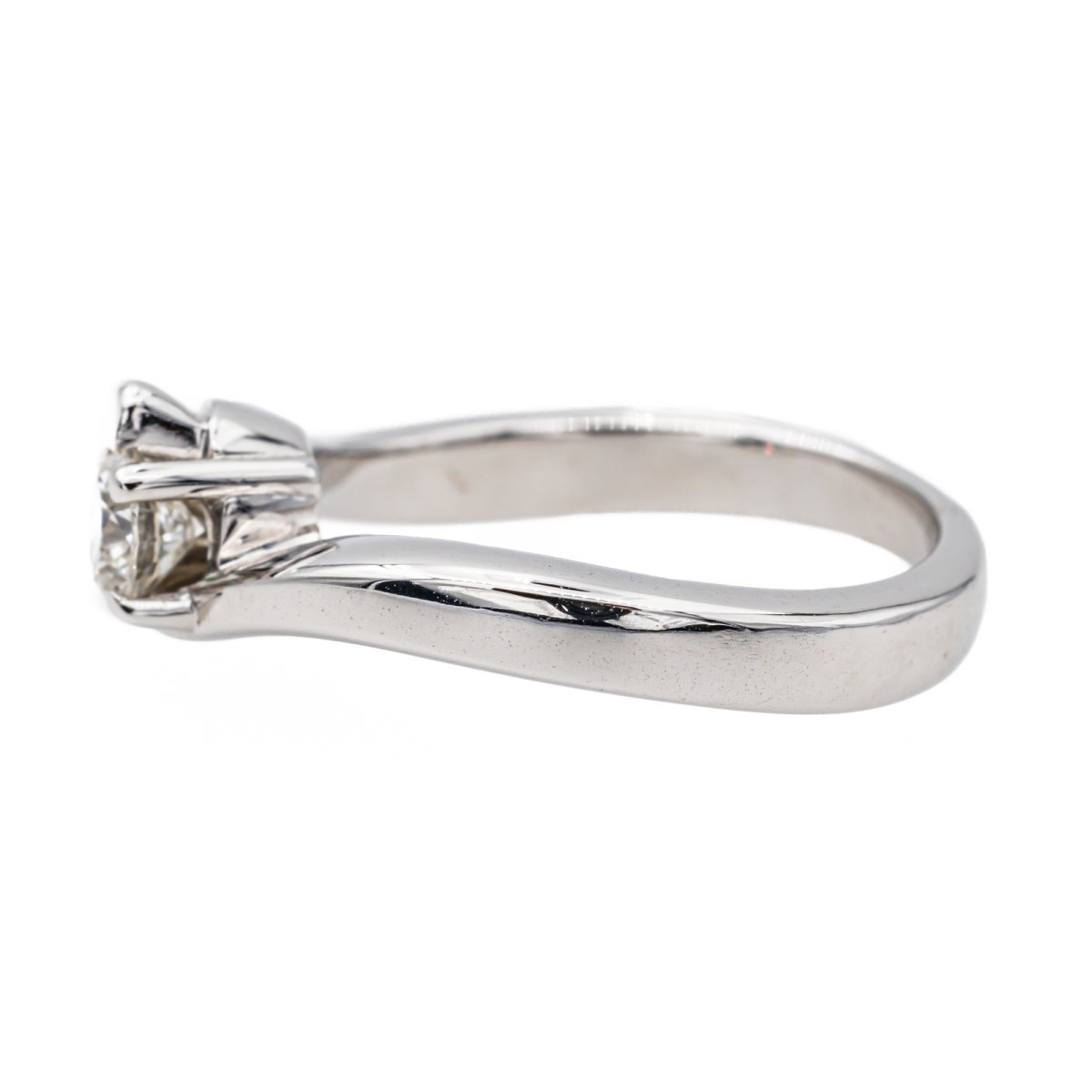 Bague Solitaire Or blanc Diamant - Castafiore