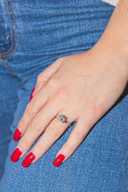 Bague Solitaire Or blanc Diamant - Castafiore