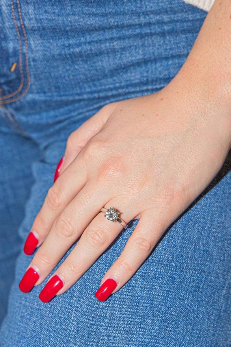 Bague Solitaire Or blanc Diamant - Castafiore