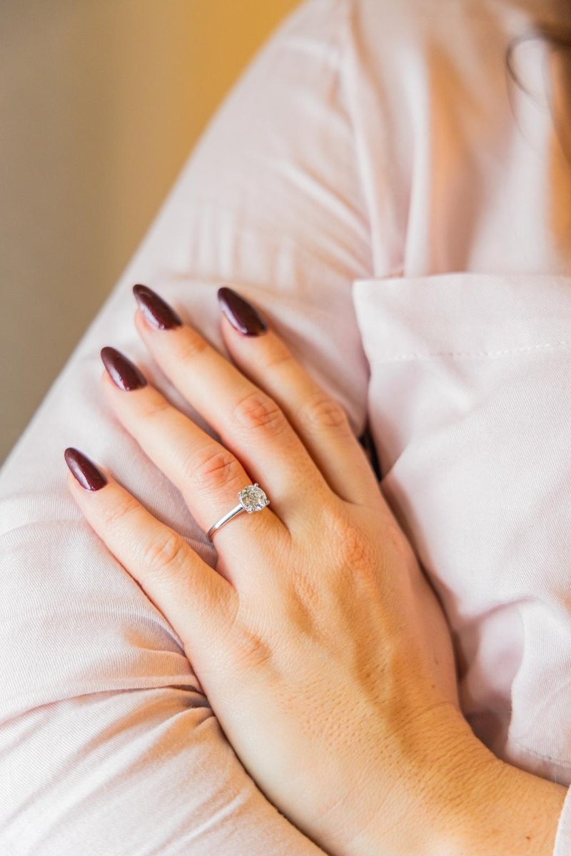Bague Solitaire Or blanc Diamant - Castafiore