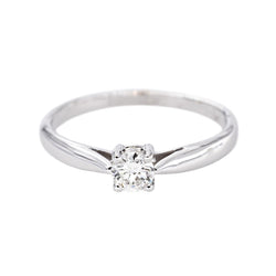Bague Solitaire Or blanc Diamant - Castafiore