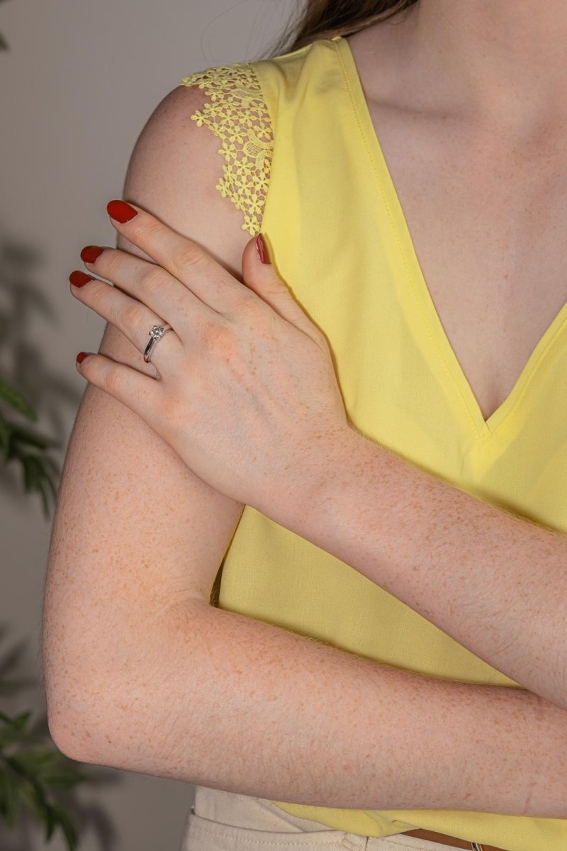 Bague Solitaire Or blanc Diamant - Castafiore
