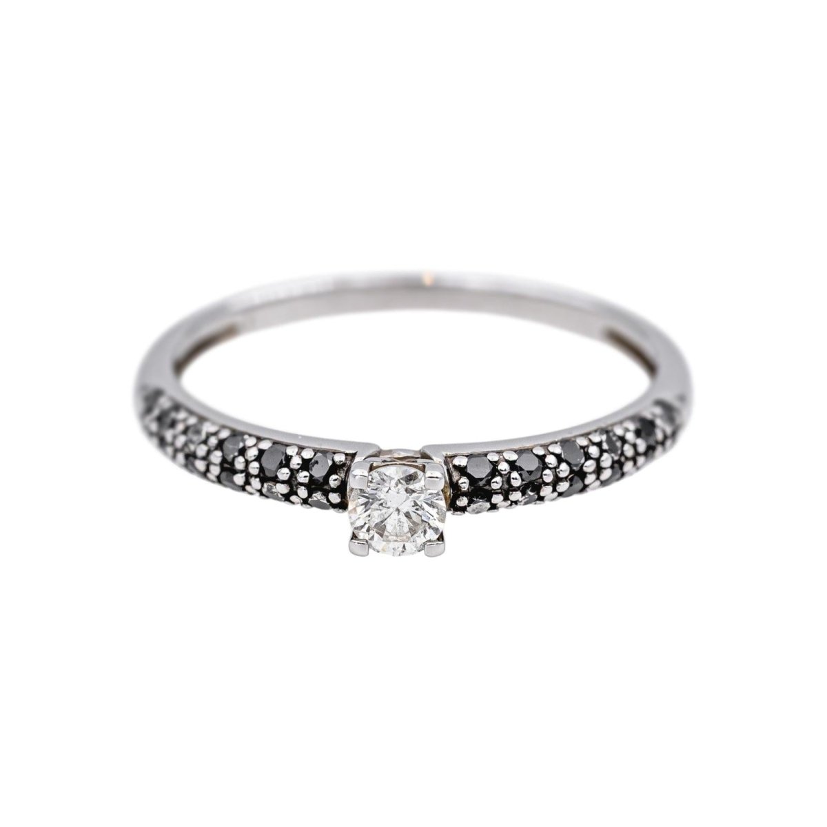 Bague Solitaire Or blanc Diamant - Castafiore