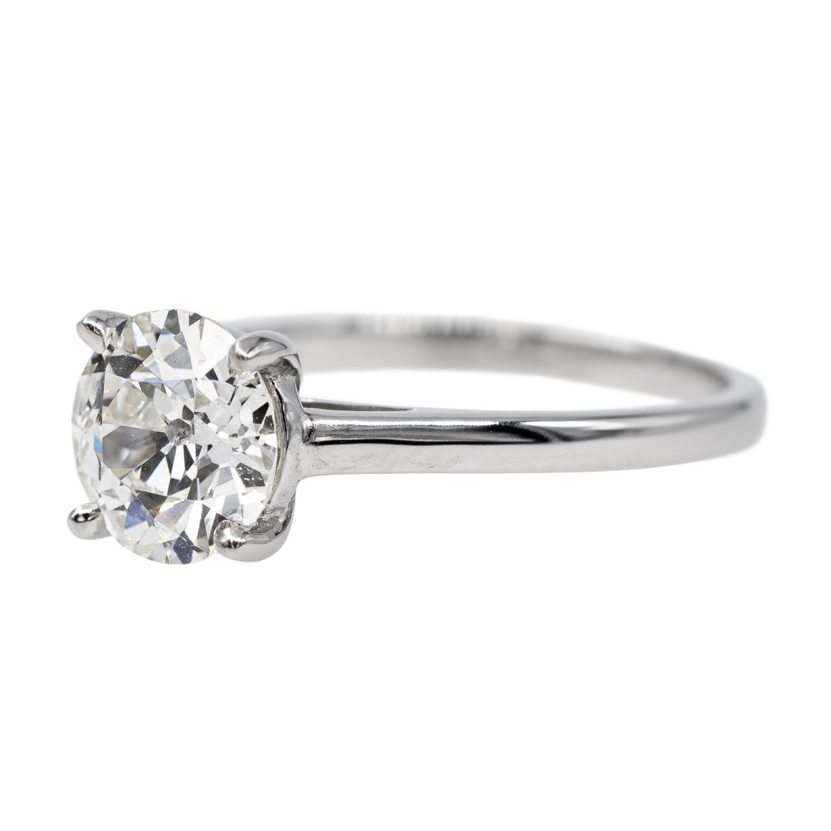 Bague Solitaire Or blanc Diamant - Castafiore