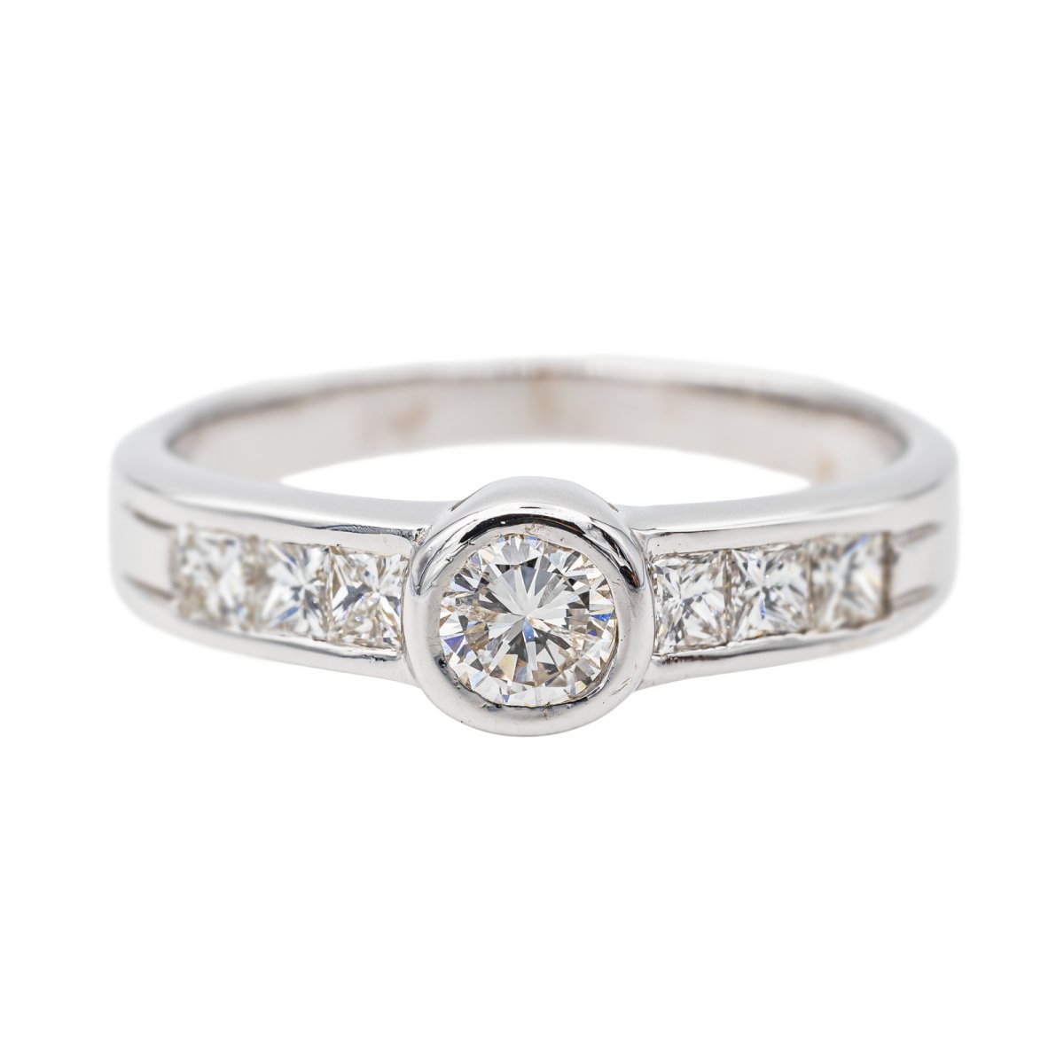 Bague Solitaire Or blanc Diamant - Castafiore