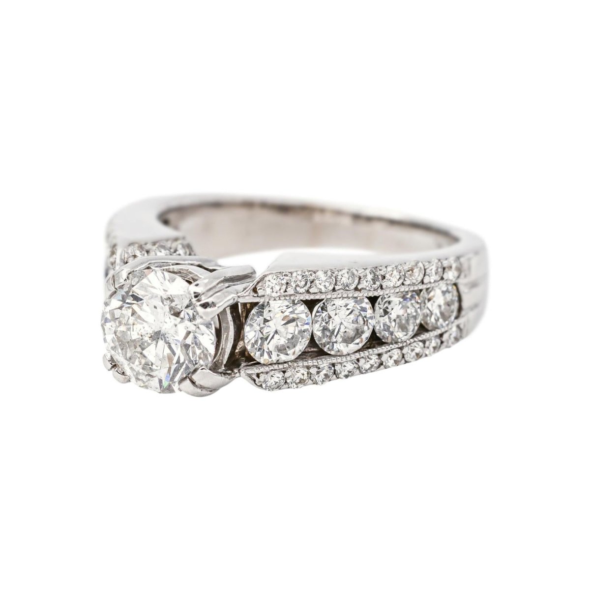 Bague Solitaire Or blanc Diamant - Castafiore
