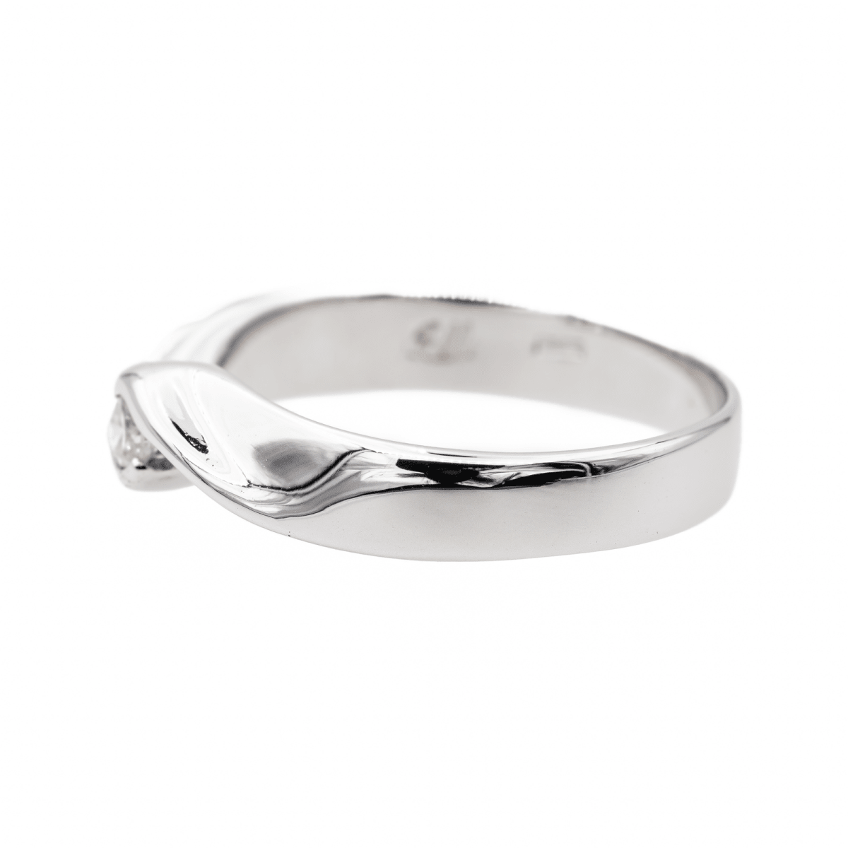 Bague Solitaire Or blanc Diamant - Castafiore