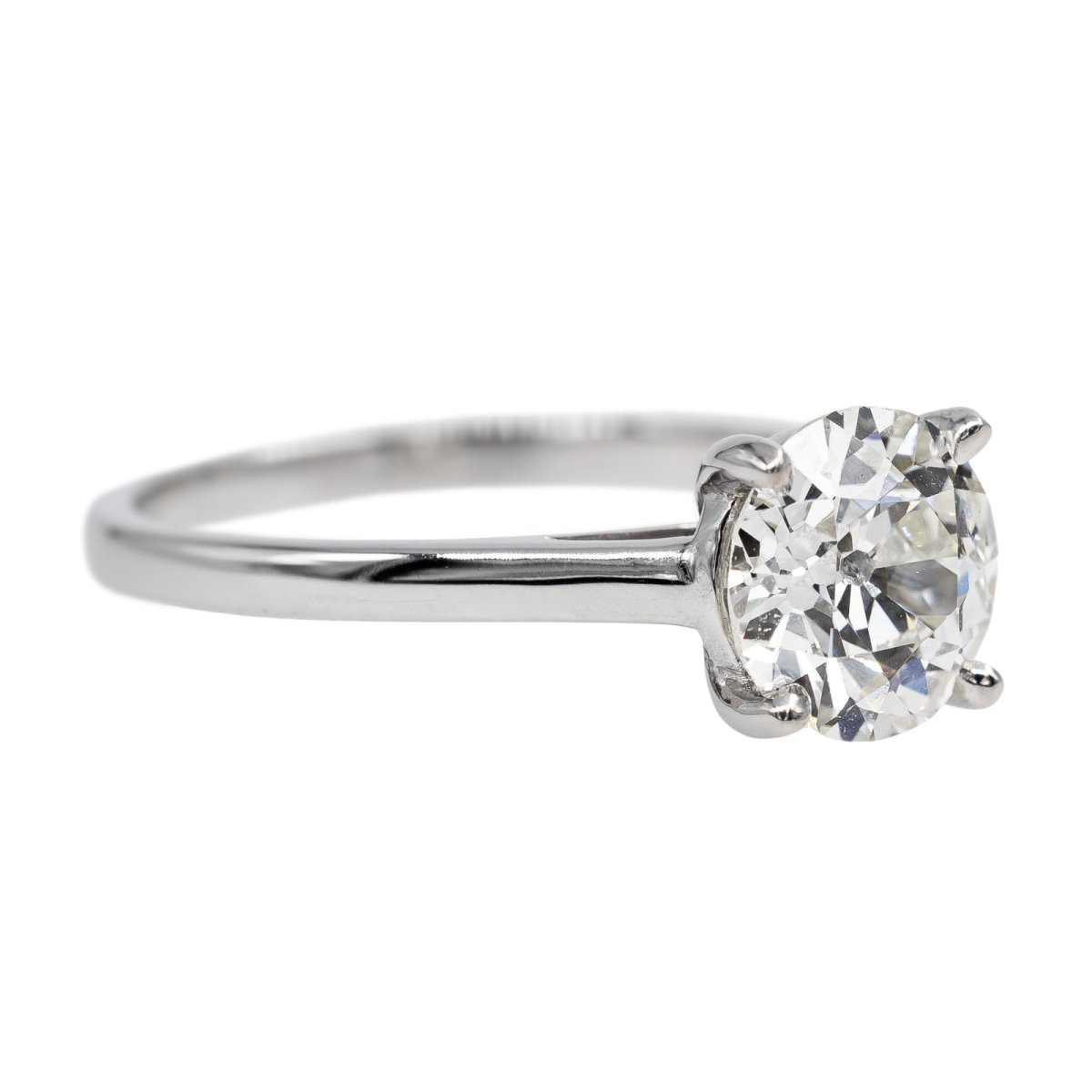 Bague Solitaire Or blanc Diamant - Castafiore