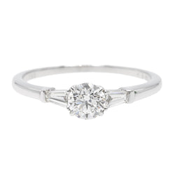Bague Solitaire Or blanc Diamant - Castafiore