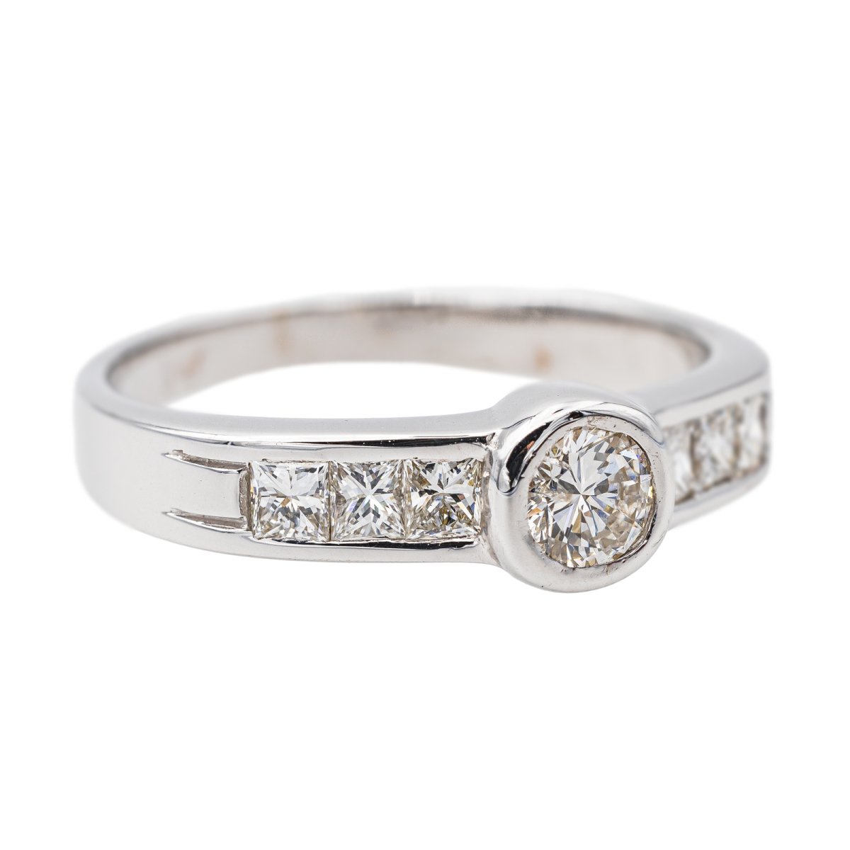 Bague Solitaire Or blanc Diamant - Castafiore