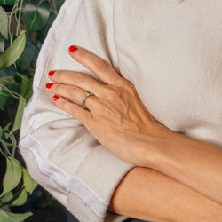 Bague Solitaire Or blanc Diamant - Castafiore