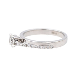 Bague Solitaire Or blanc Diamant - Castafiore