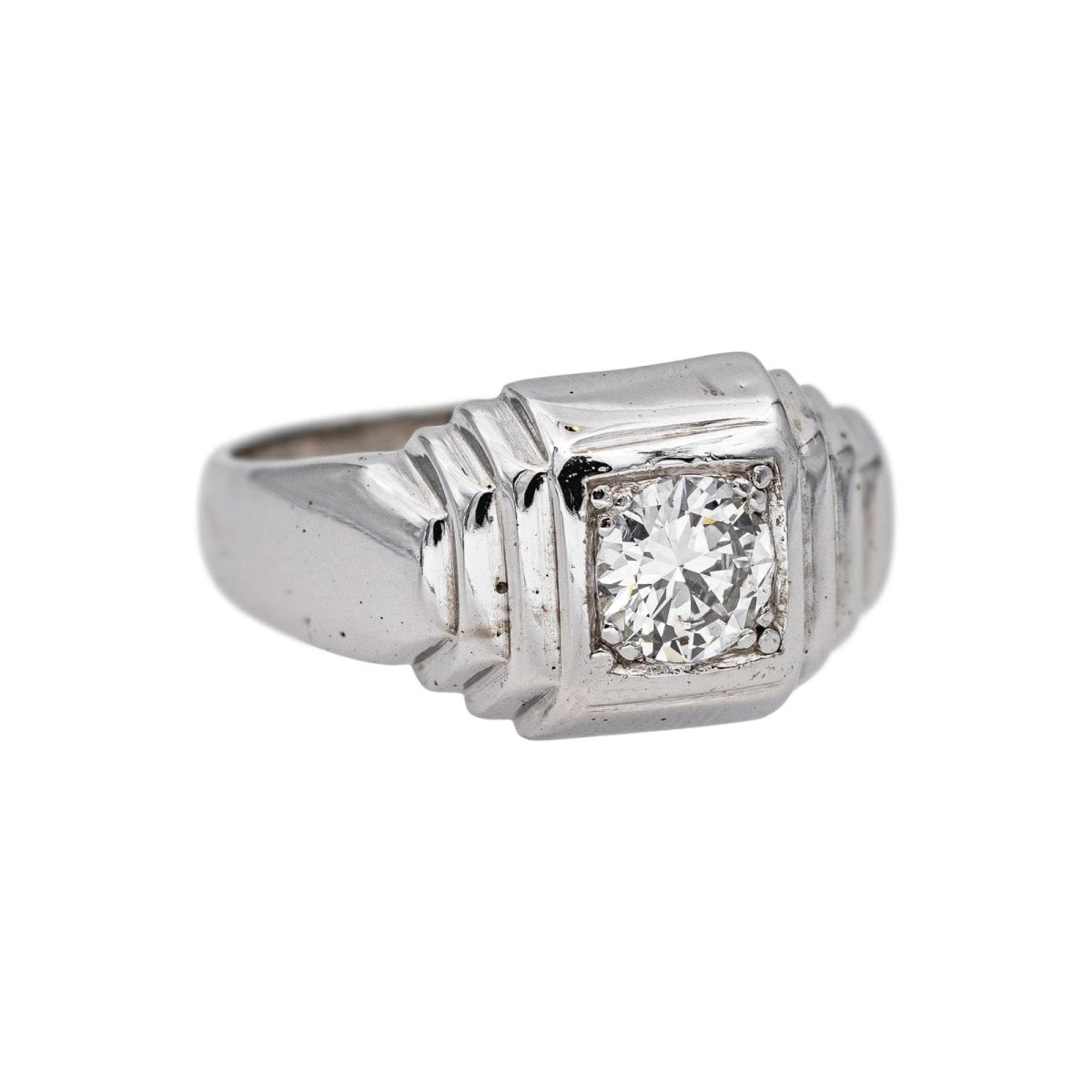 Bague Solitaire Or blanc Diamant - Castafiore