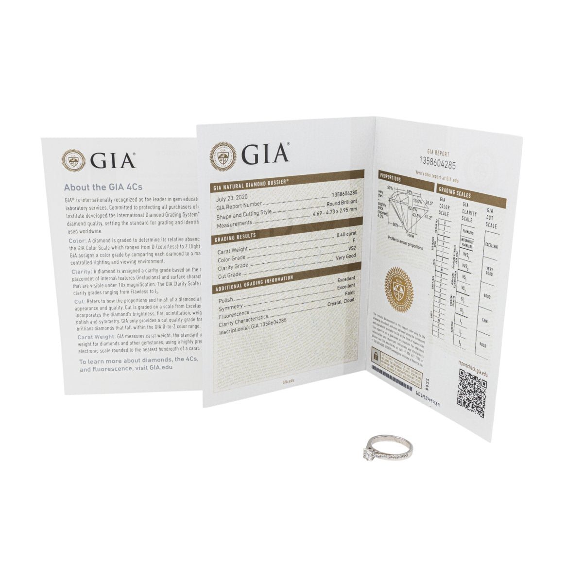 Bague Solitaire Or blanc Diamant - Castafiore