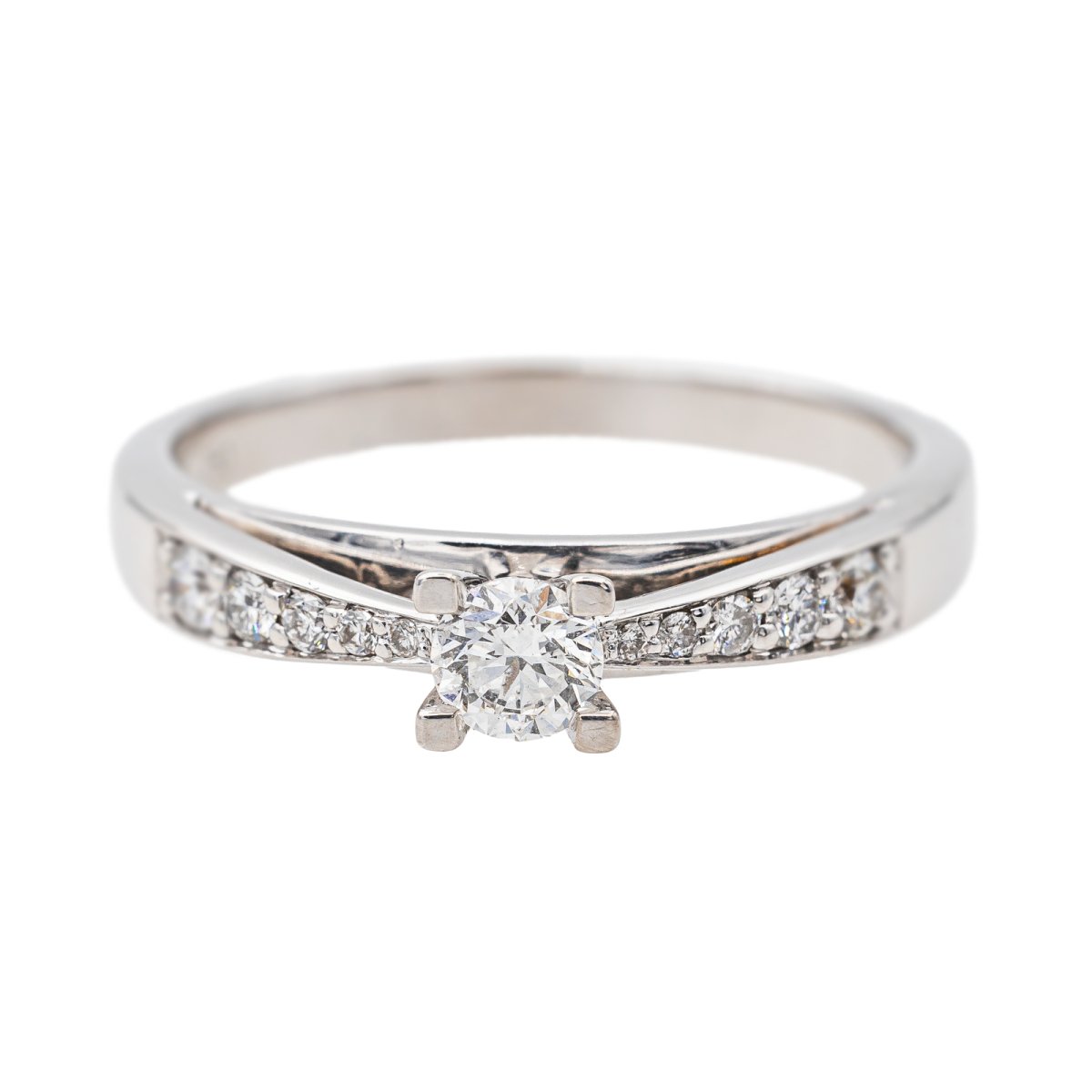 Bague Solitaire Or blanc Diamant - Castafiore