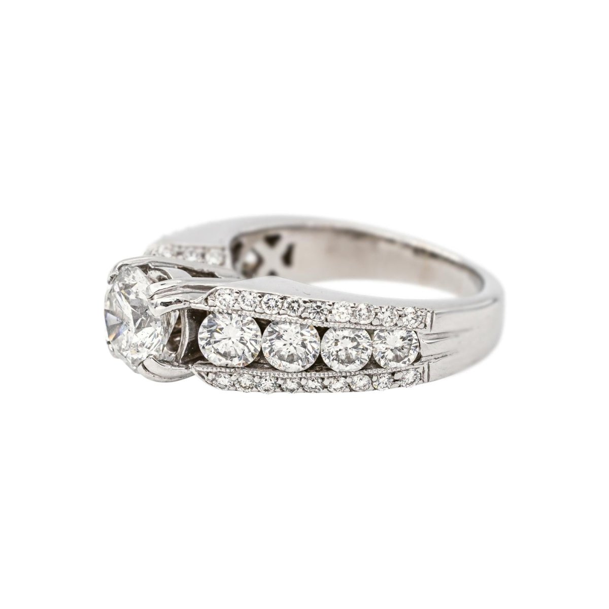 Bague Solitaire Or blanc Diamant - Castafiore