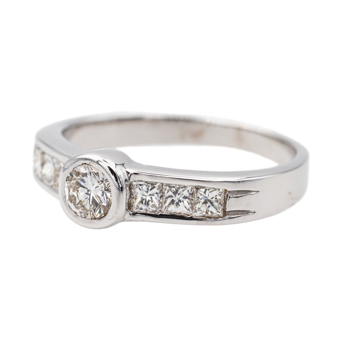 Bague Solitaire Or blanc Diamant - Castafiore