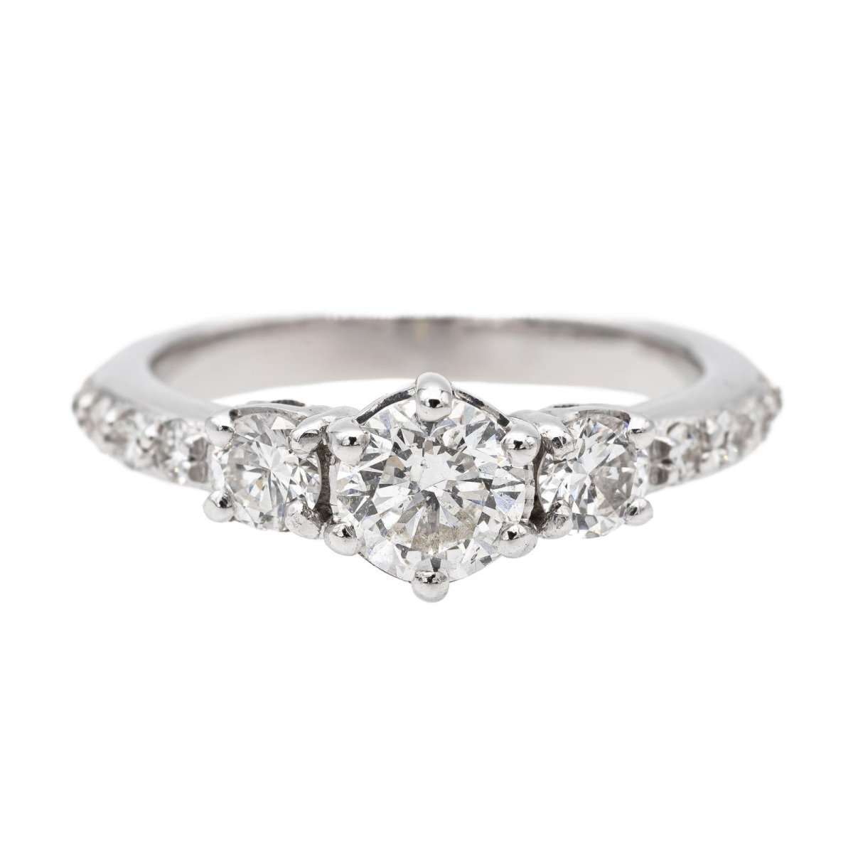 Bague Solitaire Or blanc Diamant - Castafiore