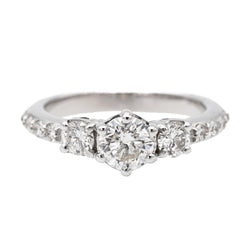 Bague Solitaire Or blanc Diamant - Castafiore