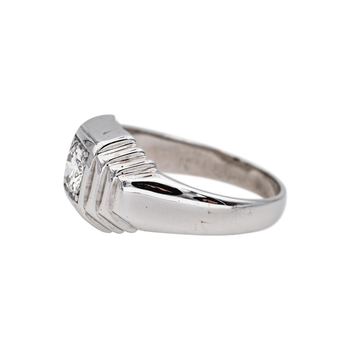 Bague Solitaire Or blanc Diamant - Castafiore