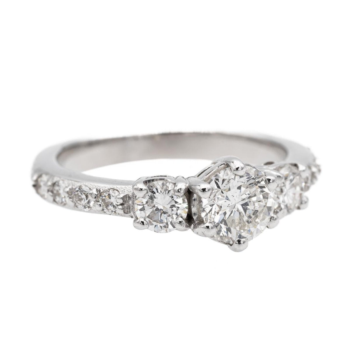 Bague Solitaire Or blanc Diamant - Castafiore