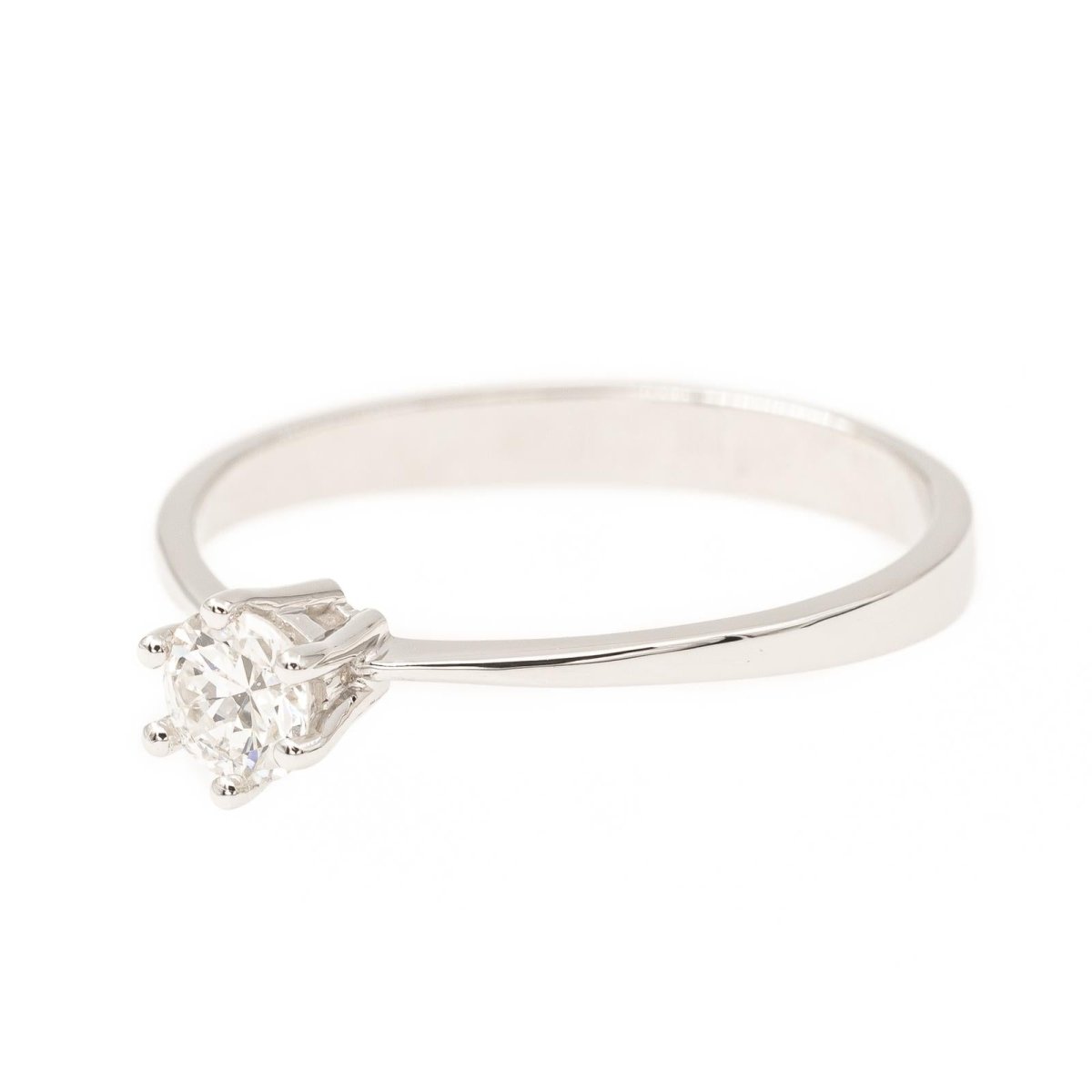 Bague Solitaire Or blanc Diamant - Castafiore