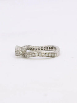 Bague solitaire or blanc diamants taille brillant 0,90 ct - Castafiore