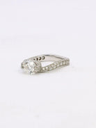 Bague solitaire or blanc diamants taille brillant 0,90 ct - Castafiore