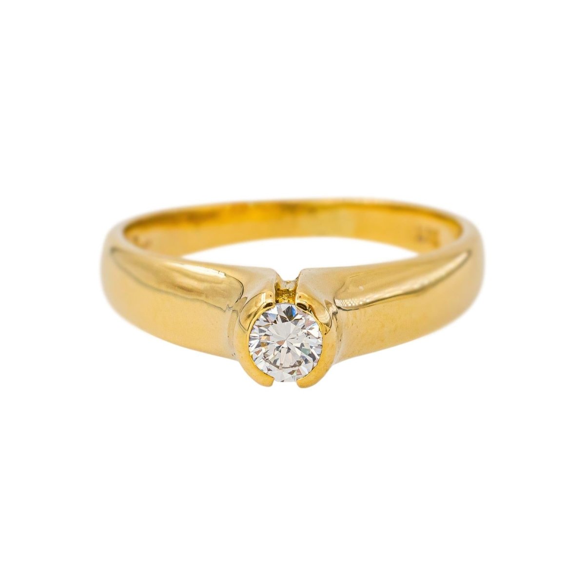 Bague Solitaire Or jaune Diamant - Castafiore