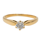 Bague Solitaire Or jaune Diamant - Castafiore