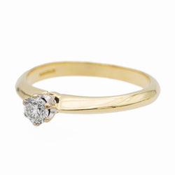 Bague Solitaire Or jaune Diamant - Castafiore