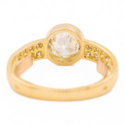 Bague Solitaire Or jaune Diamant - Castafiore