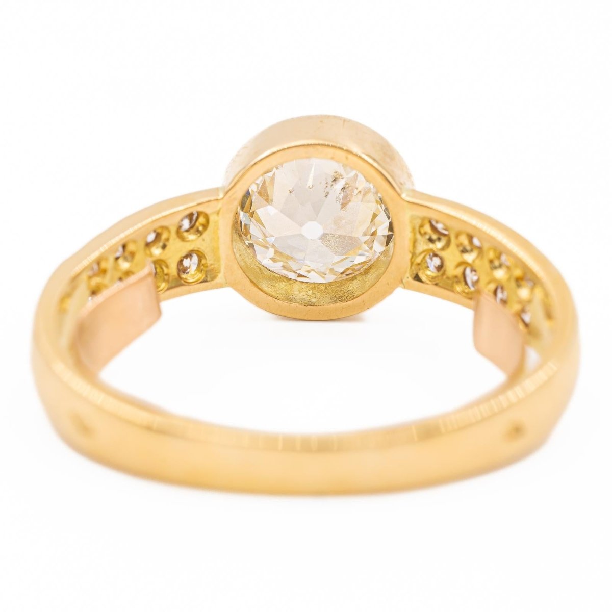 Bague Solitaire Or jaune Diamant - Castafiore