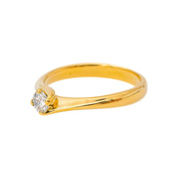 Bague Solitaire Or jaune Diamant - Castafiore