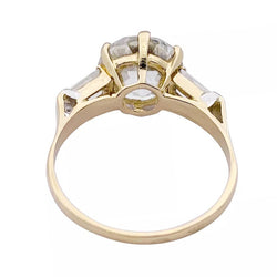 Bague solitaire or jaune, diamant 3,32 cts. - Castafiore