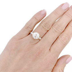 Bague solitaire or jaune, diamant 3,32 cts. - Castafiore