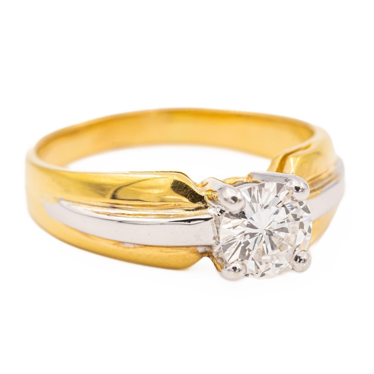 Bague Solitaire Or jaune Diamant - Castafiore