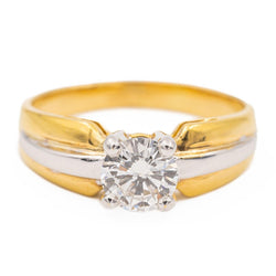 Bague Solitaire Or jaune Diamant - Castafiore