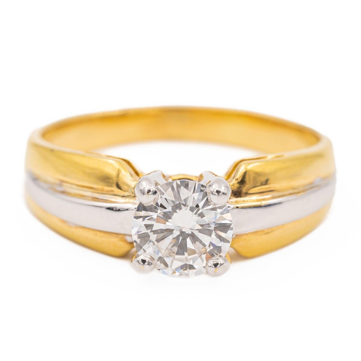Bague Solitaire Or jaune Diamant - Castafiore