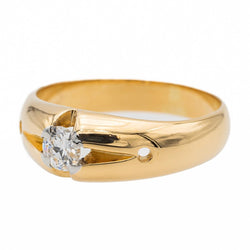 Bague Solitaire Or jaune Diamant - Castafiore