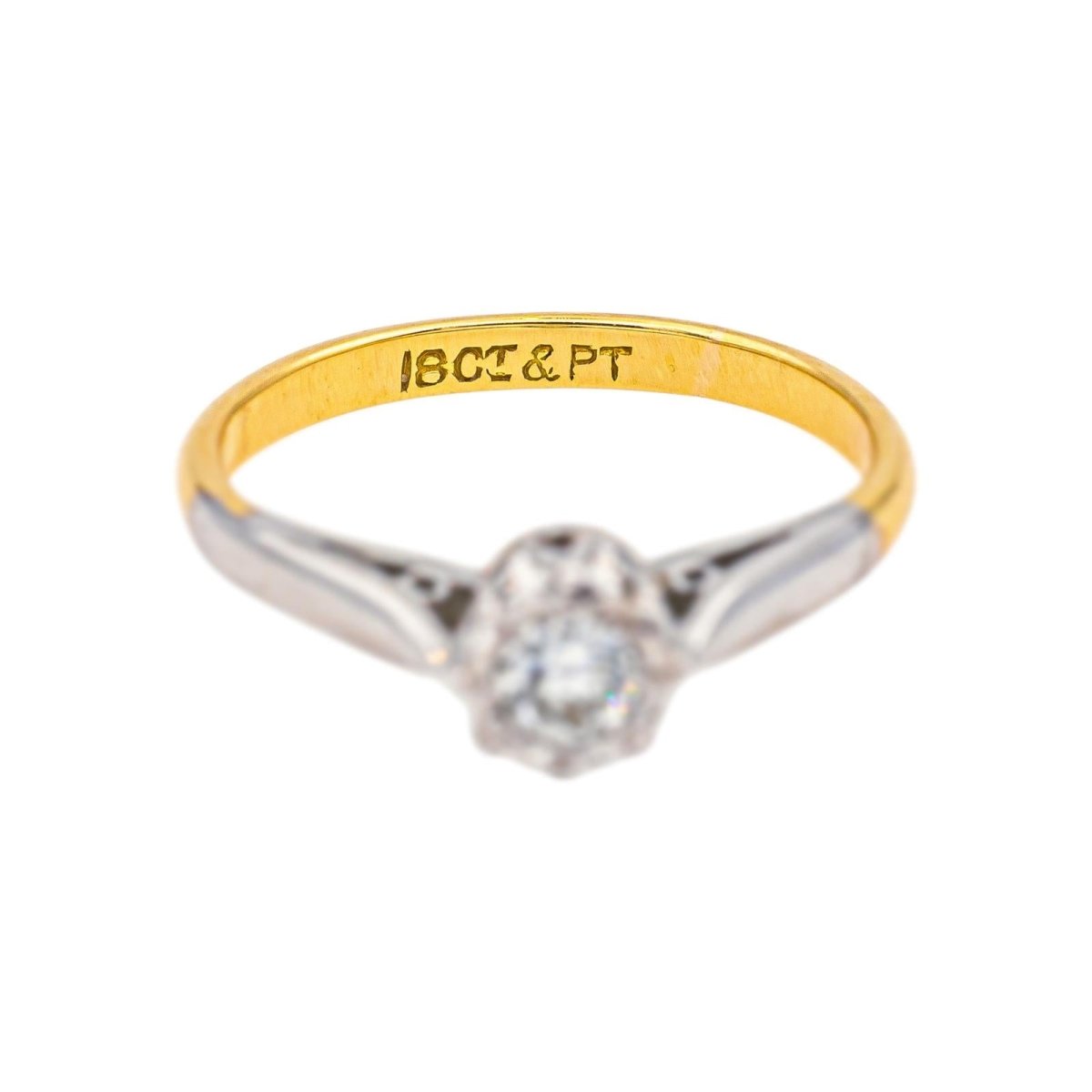 Bague Solitaire Or jaune Diamant - Castafiore