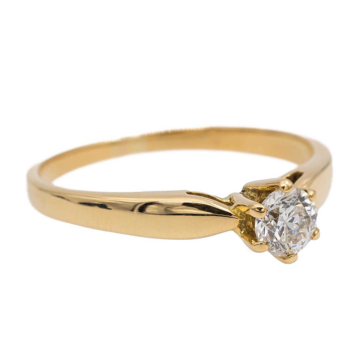 Bague Solitaire Or jaune Diamant - Castafiore