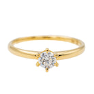 Bague Solitaire Or jaune Diamant - Castafiore