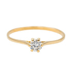 Bague Solitaire Or jaune Diamant - Castafiore