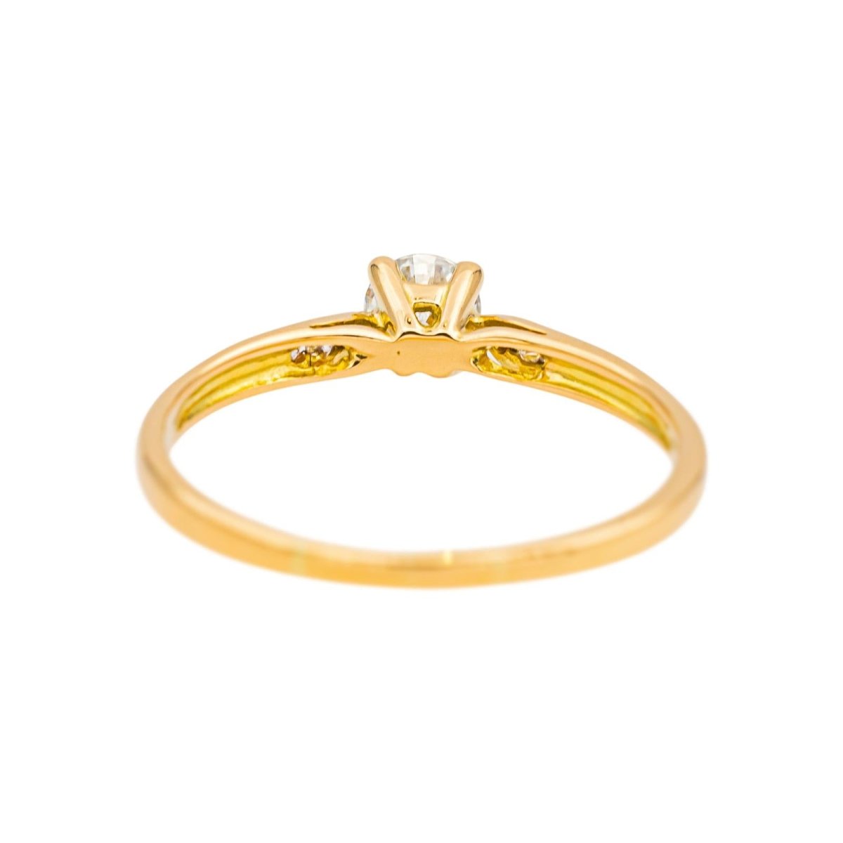 Bague Solitaire Or jaune Diamant - Castafiore