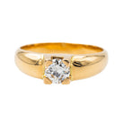 Bague Solitaire Or jaune Diamant - Castafiore